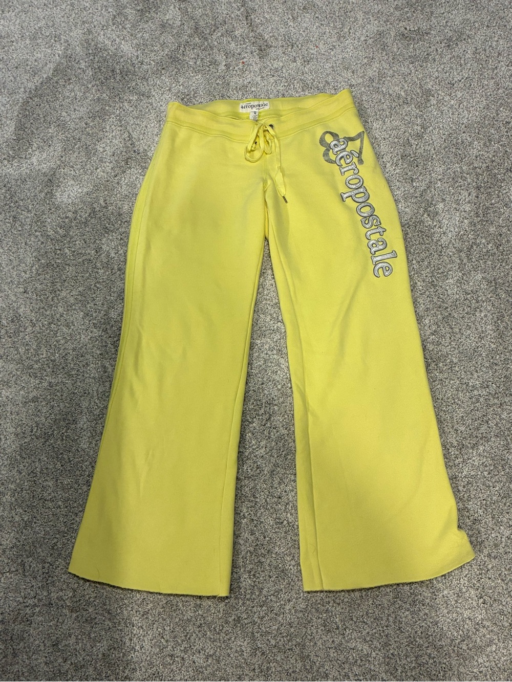 Aeropostale Bright Yellow Wide-Leg Sweatpants